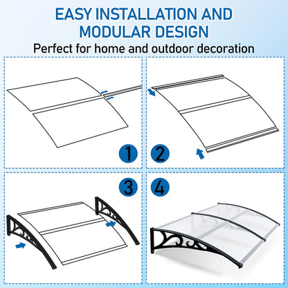 Outdoor Door Awning – Weatherproof Canopy for Doors, Windows & Balconies, Stylish Rain & Wind Protection, Safe Anti-Slip Entrance Cover