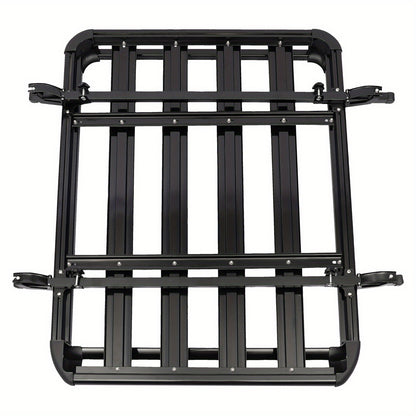 Aluminium Dakdrager – Dakrek – Bagagedrager – Roof Rack – Auto Drager – Zwart – Staal – 127 x 97 cm – Max 68 kg Load Capacity