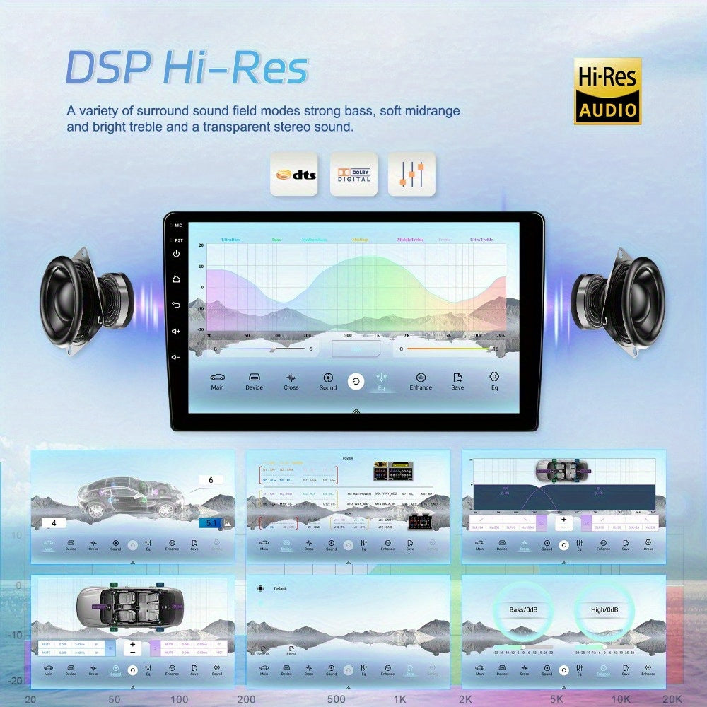 Autoradio – 2DIN Multimediaspeler – Car Radio – Android Autoradio – Auto Entertainment – 10,1 Inch HD Scherm – Qualcomm Snapdragon Chip – Draadloos CarPlay & Android Auto