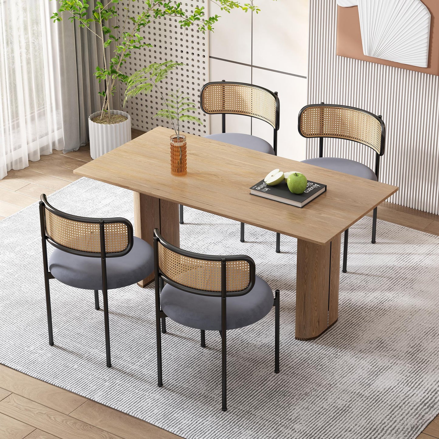 Keukentrolley – Keukenwagen – Servierwagen – Opbergwagen – Werktafel – Wit – Bamboe Materiaal – Met Wieltjes – Afneembaar Met Werkblad