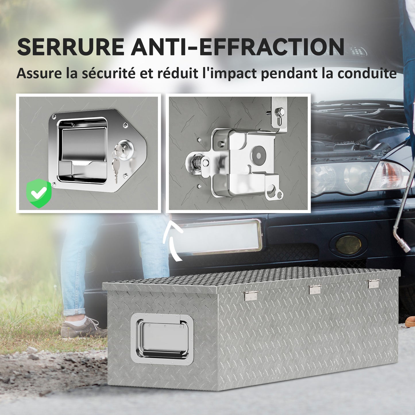 Aluminium Opbergbox – Gereedschapskist – Opslagbox – Opbergkist – Transportbox – Robuust En Lichtgewicht – Waterdicht Met Slot