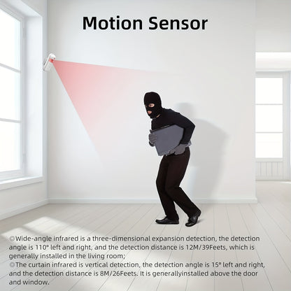 Alarmsysteem – Draadloos – Beveiliging – Inbraakpreventie – Smart Home – Wifi Connectiviteit – RFID & SOS Knop – 433 MHz Frequentie