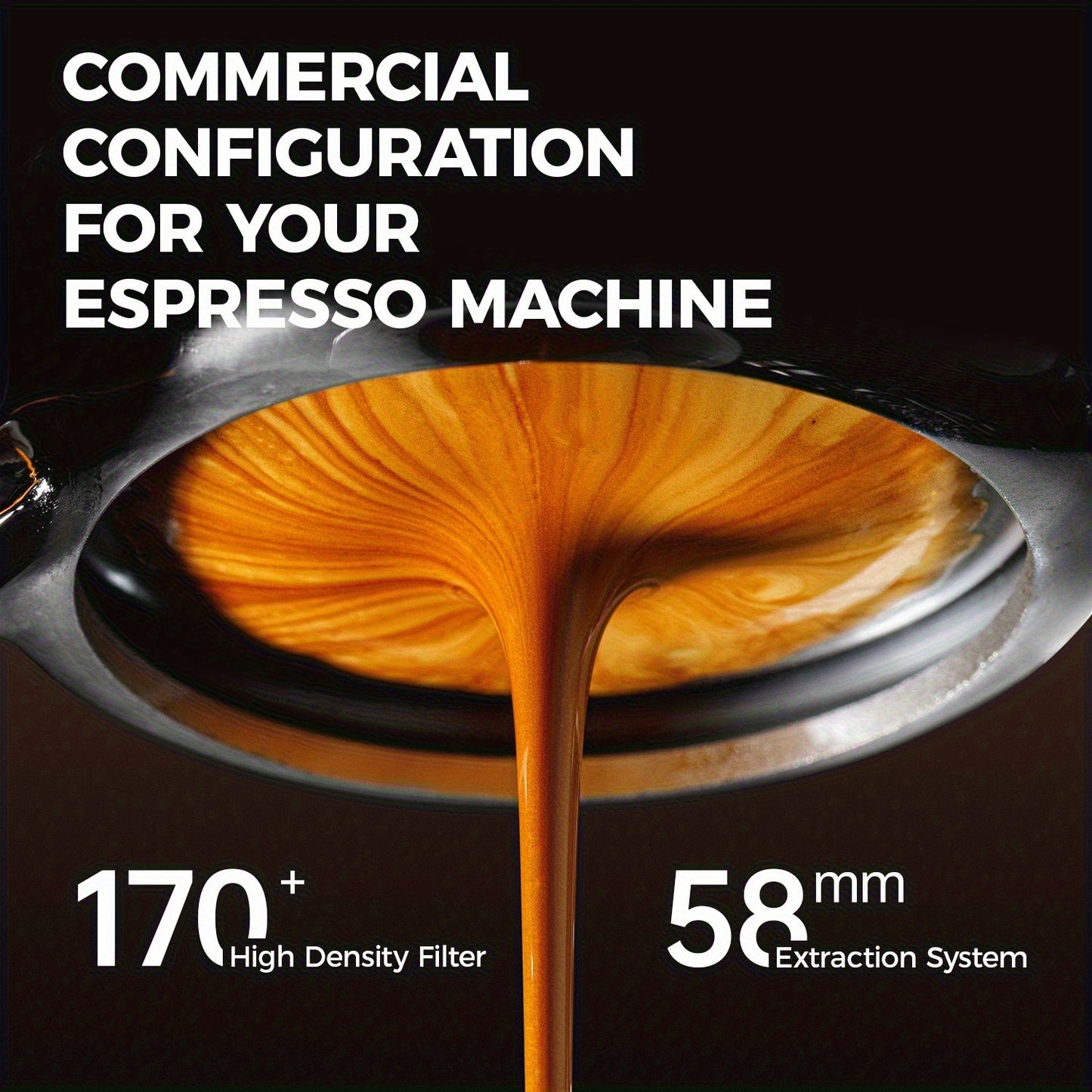 CAFELFFE MK-902 Semi-automatic Italian Espresso, Automatic Pressure Relief, Stainless Steel Body, Commercial Configuration for Home Use, 58mm, 20bar Hot and Cold Extraction, PID Temperature Control, Suitable for Home and Offi