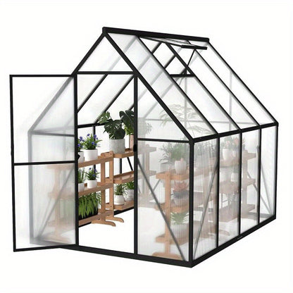 Kas – Tuinkas – Kweekkas – Broeikas – Groentekas – Aluminium Frame – 280x180x195 cm – 6 cm Fundering – 4 mm UV-bestendige Polycarbonaat Panelen – Weerbestendig & Duurzaam