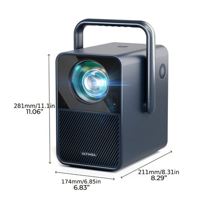 Smart Projector – Projector – Beamer – Home Cinema – Android TV Projector – 1000 ANSI Lumens & HDR10 – Automatische Autofocus & Obstacle Avoidance – Midnight Blue