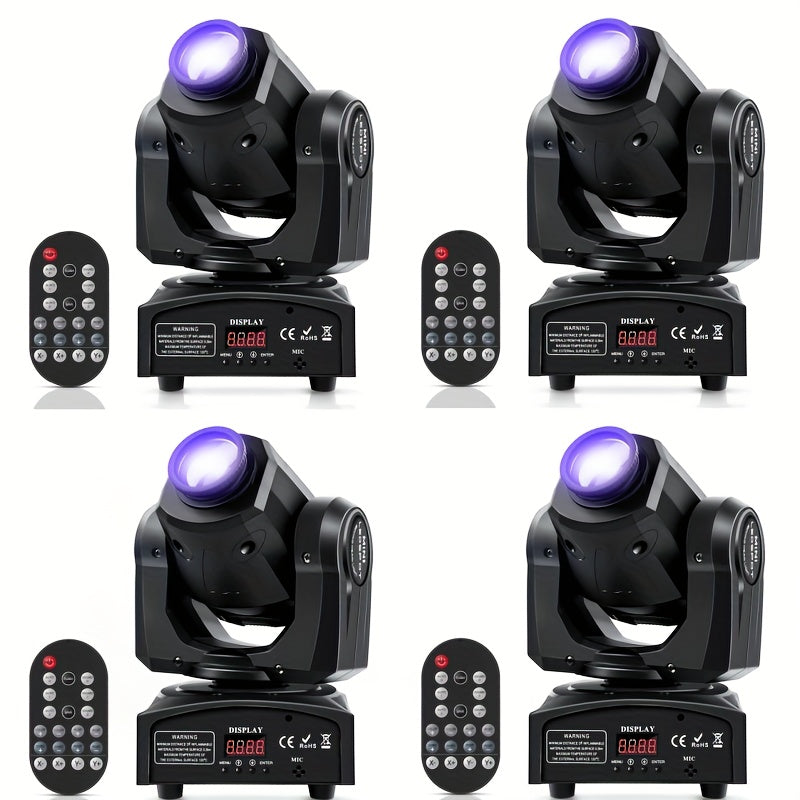 RGBW Moving Head Stage Lamp – LED Party Licht – DJ Verlichting – Club Spot – Theater Lamp – Set van 4 – 150W Krachtige LED – Aluminium Behuizing Duurzaam