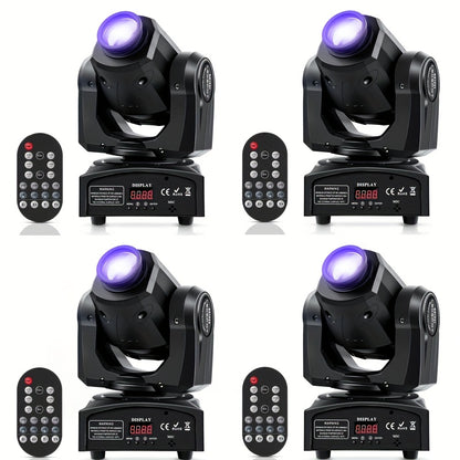 RGBW Moving Head Stage Lamp – LED Party Licht – DJ Verlichting – Club Spot – Theater Lamp – Set van 4 – 150W Krachtige LED – Aluminium Behuizing Duurzaam