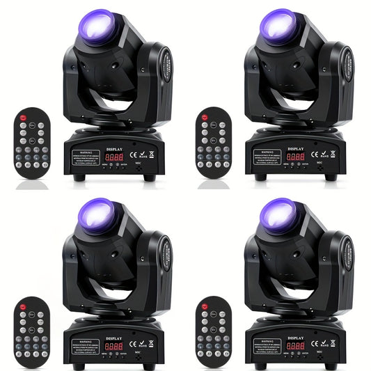 RGBW Moving Head Stage Lamp – LED Party Licht – DJ Verlichting – Club Spot – Theater Lamp – Set van 4 – 150W Krachtige LED – Aluminium Behuizing Duurzaam