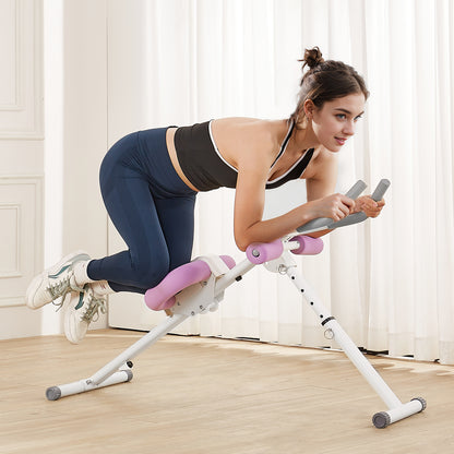 Abtrainer – Buikspiertrainer – Ab Roller – Buiktrainer – Buikspierwiel – Verstelbaar Met 10 Weerstandsniveaus – Stevig Carbonstaal Met Kniebescherming