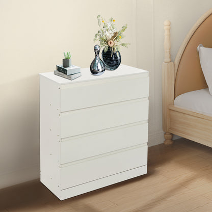 Opbergkast – Ladekast – Kledingkast – Opbergmeubel – Kast met Laden – Modern Wit – 4 Lades – Duurzaam Houtfineer – Ruimtebesparend Verticaal Design