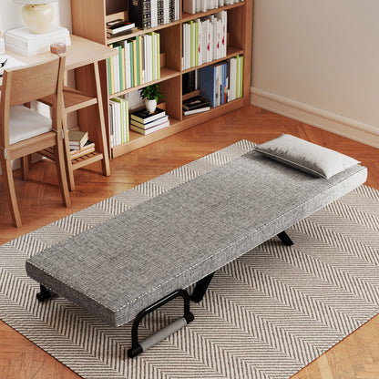 Cornerbank – Relaxbank – Slaapbank – Loungebank – 3-in-1 Bank – Verstelbare Rugleuning & Armleuningen – Stalen Frame 200 kg – Lichtgrijze Linnen Bekleding