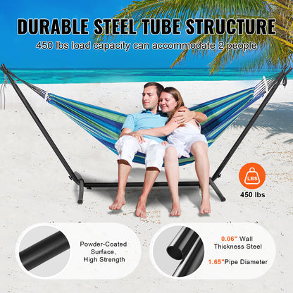 Hangmatstandaard – Hangmat Frame – Hammock Standaard – Staander Voor Hangmat – Stalen Frame – Verstelbare Hoogte – Draagbaar Met Draagtas – Geschikt Voor 10-13 Ft Hangmatten – Maximaal 205 kg Belastbaar