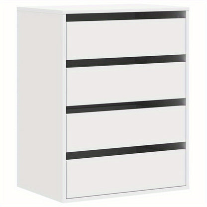 Drawer Cabinet 60X41X76 Cm Crafted Wood White