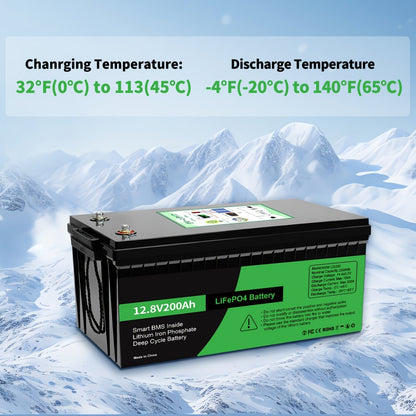 12V 200Ah LiFePO4 Accu – Lithium Accu – Loodaccu Vervanger – Energieopslag Batterij – Langdurig Gebruik – 8000+ Laadcycli – Battery Management Systeem