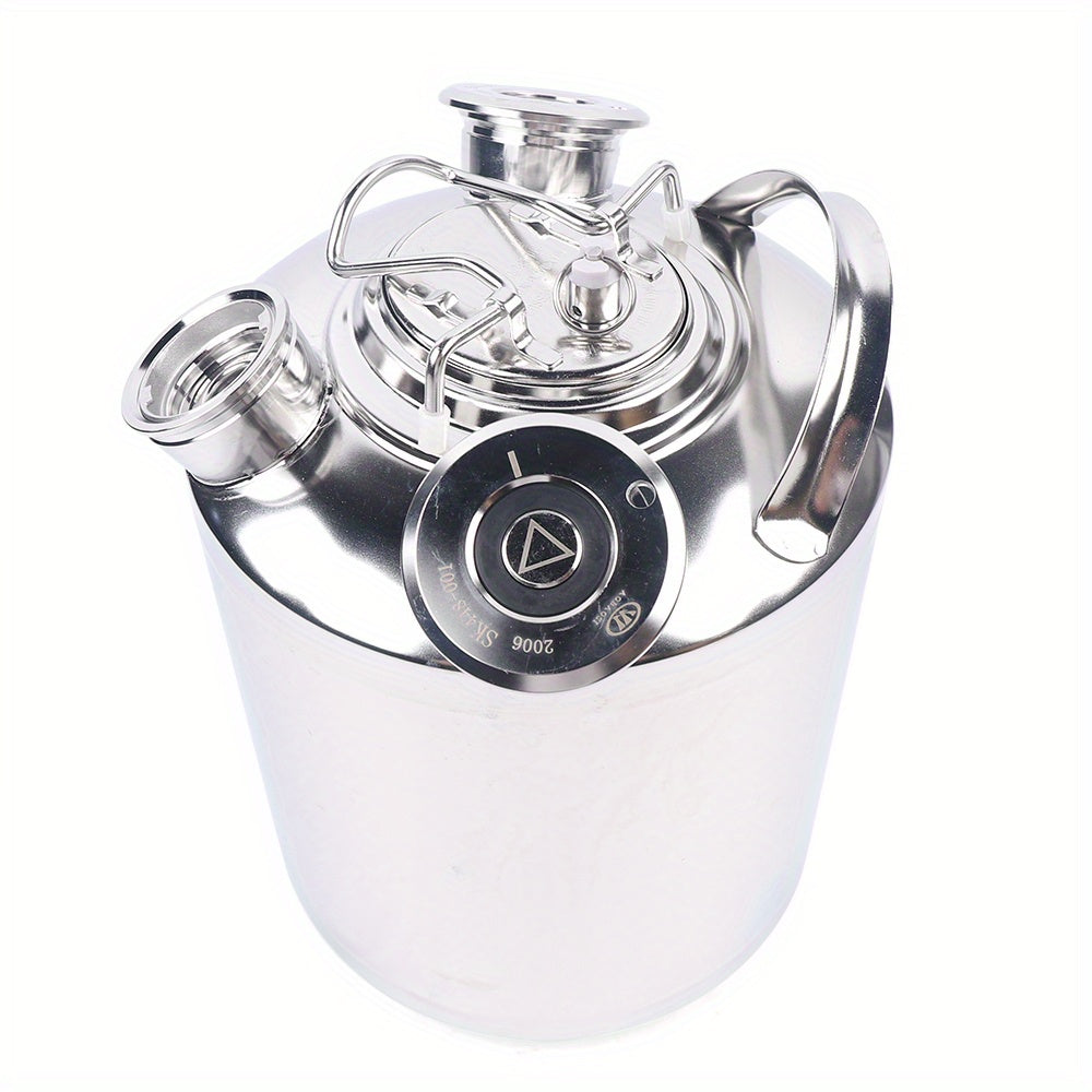 Reinigingsvat – RVS Vat – Biervat – Kegelvat – Keg Vat – 10L Inhoud – 304 Roestvrij Staal Electropolished