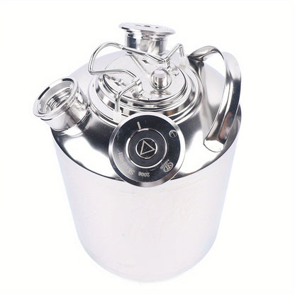 Reinigingsvat – RVS Vat – Biervat – Kegelvat – Keg Vat – 10L Inhoud – 304 Roestvrij Staal Electropolished