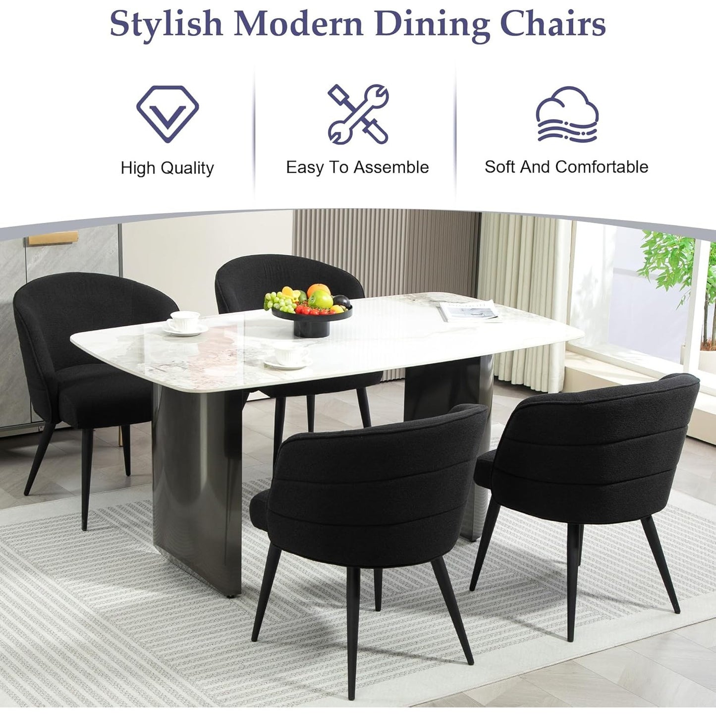 Bezoekersstoel – Vergaderstoel – Wachtkamerstoel – Eetkamerstoel – Stoelenset 2 stuks – Gestoffeerd Met Metalen Frame – Comfortabele Schuimvulling – Moderne Elegante Vormgeving