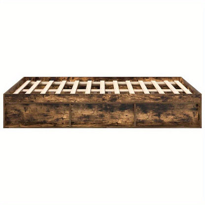 Bedframe Sonoma Eiken – Bedombouw – Slaapkamer Meubel – Ledikant – Bed Bodem – 140x200 cm – Hoogwaardig Gefineerd Hout – Stevige Constructie