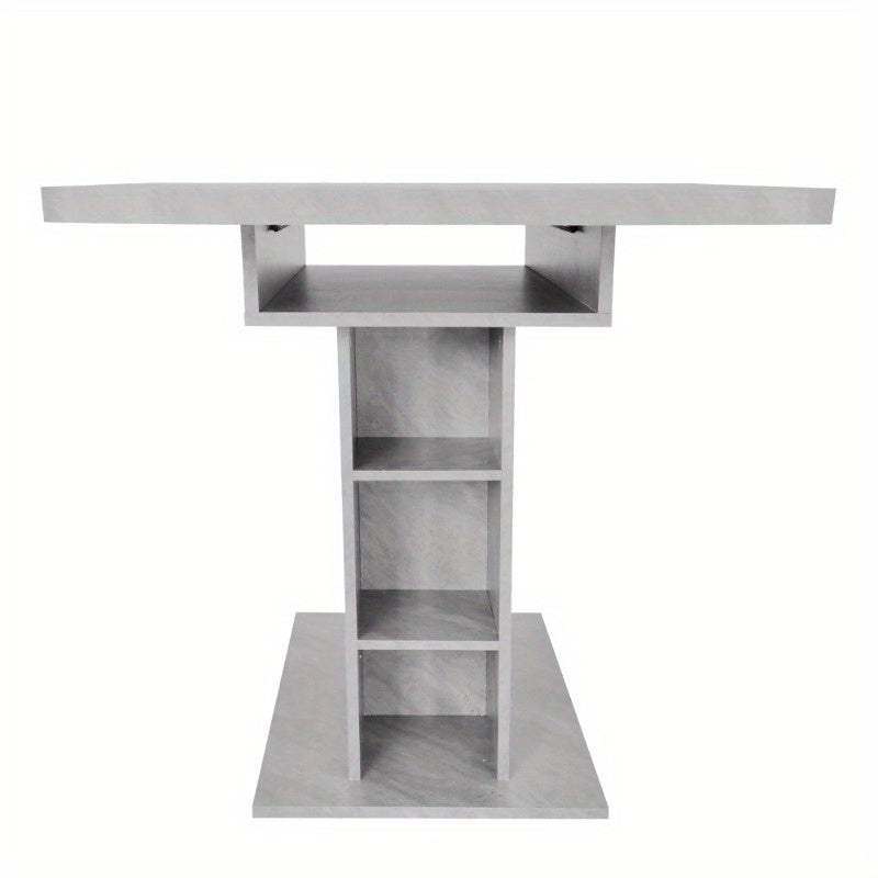 Uitklapbare Eettafel – Vouwbare Tafel – Multifunctionele Tafel – Opbergtisch – Industrieel Design – Ruimtebesparend – Stalen Frame met Betonlook