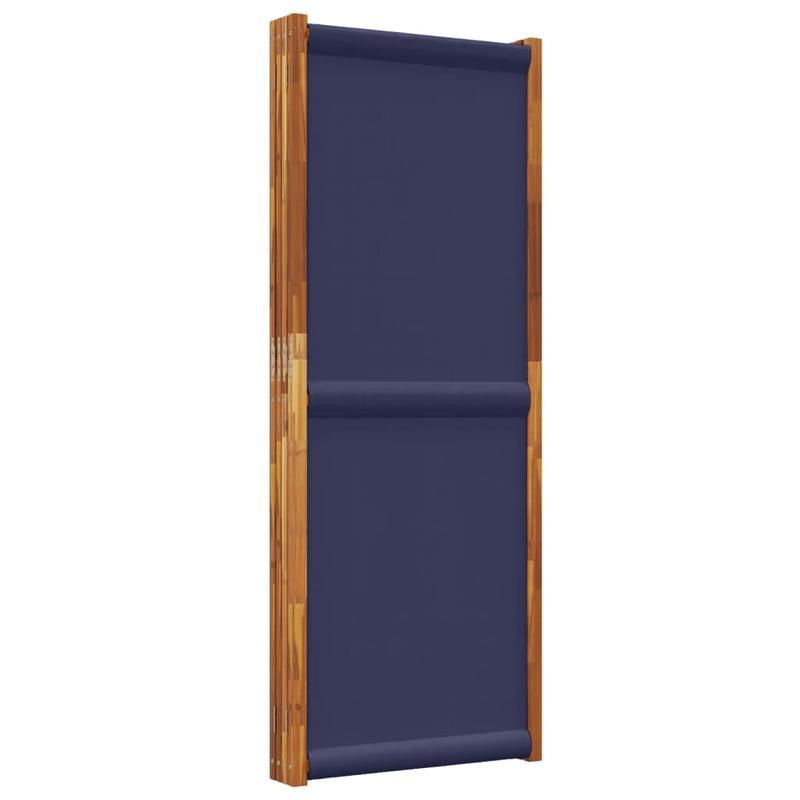 Roomdivider – Scheidingswand – Kamerscherm – Flexibele Wand – Paneelwand – Donkerblauw – 4 Panelen – 280 x 180 cm