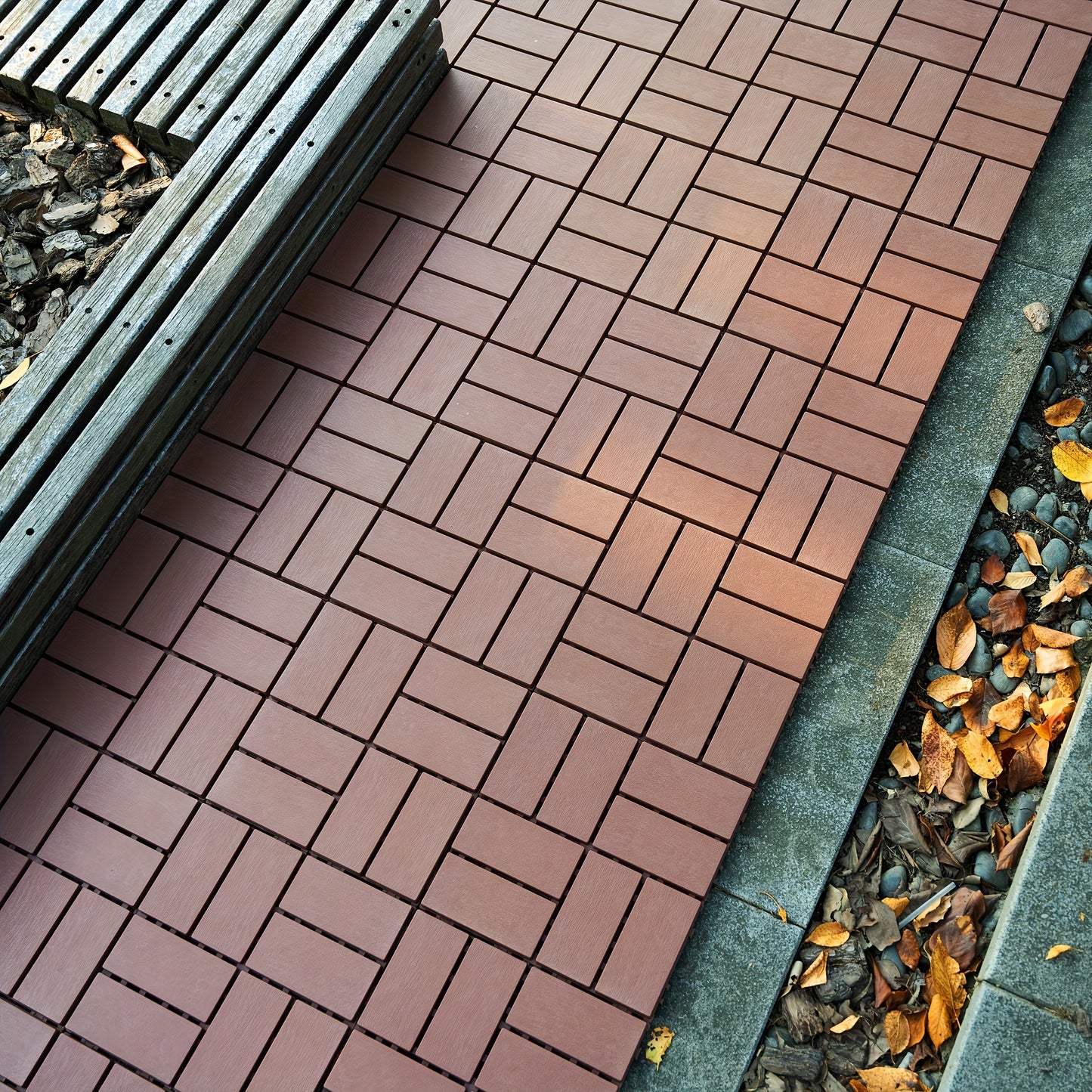 54 Stuks Kunststof Vloertegels – Interlocking Tegels – Patio Tegels – Balkon Tegels – Buitenvloer Tegels – Waterdicht – Weerbestendig PP Materiaal