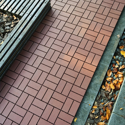 54 Stuks Kunststof Vloertegels – Interlocking Tegels – Patio Tegels – Balkon Tegels – Buitenvloer Tegels – Waterdicht – Weerbestendig PP Materiaal