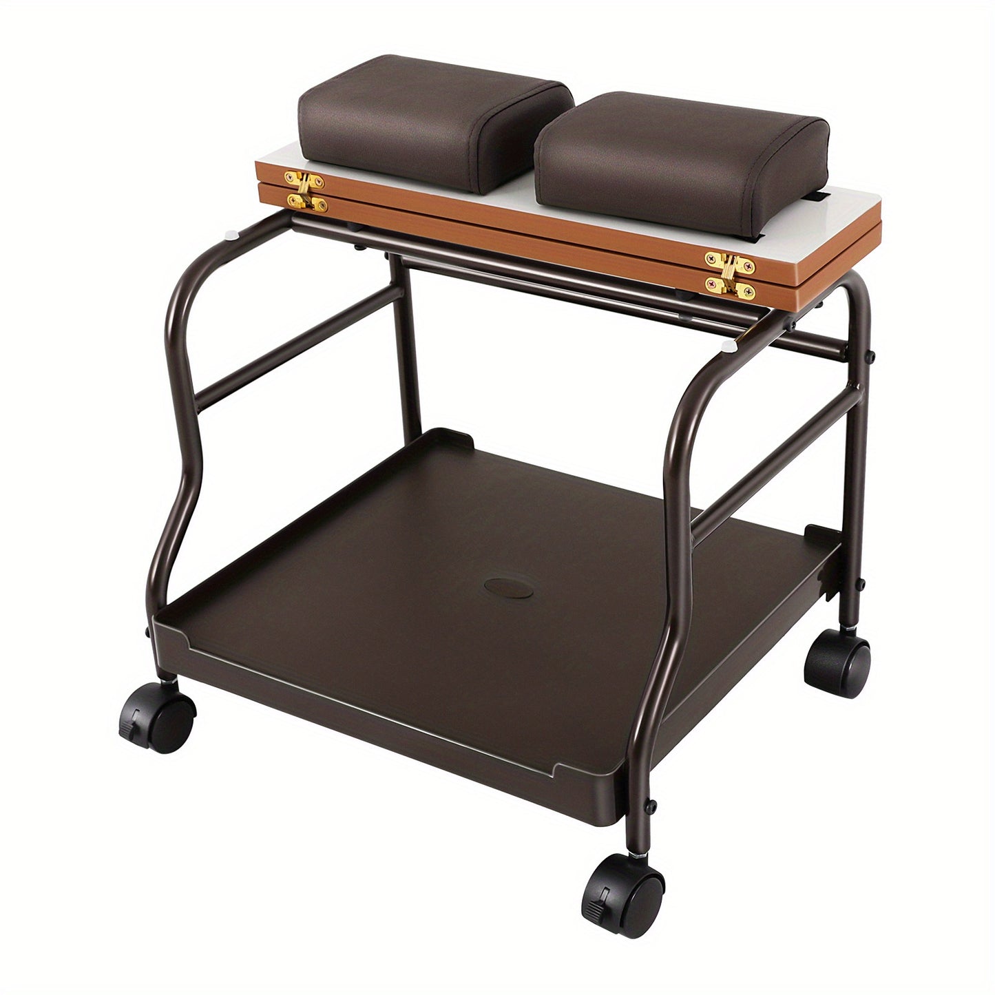 Mobile Foot Care Cart Featuring Swivel Wheels, Capable of Supporting Up to 18.01 KG, Ideal for Hair Salons, Clinics, Or Home Bathrooms.