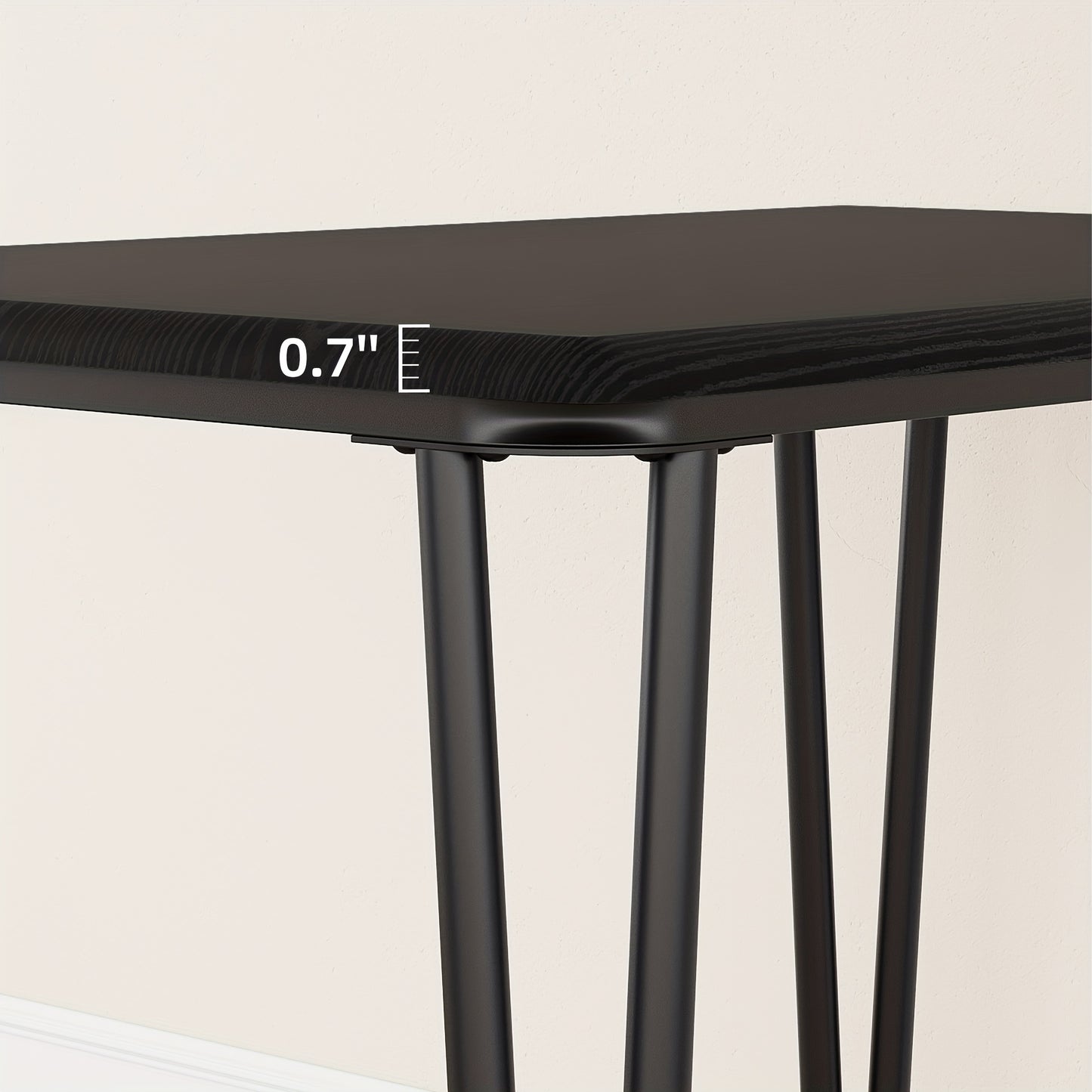 Eettafelset – Eettafel – Eetkamerset – Keukentafel – Zitgroep – Compact Voor 2 Personen – MDF Tafelblad Met Metalen Frame – Gestoffeerde Stoelen Zacht En Stevig