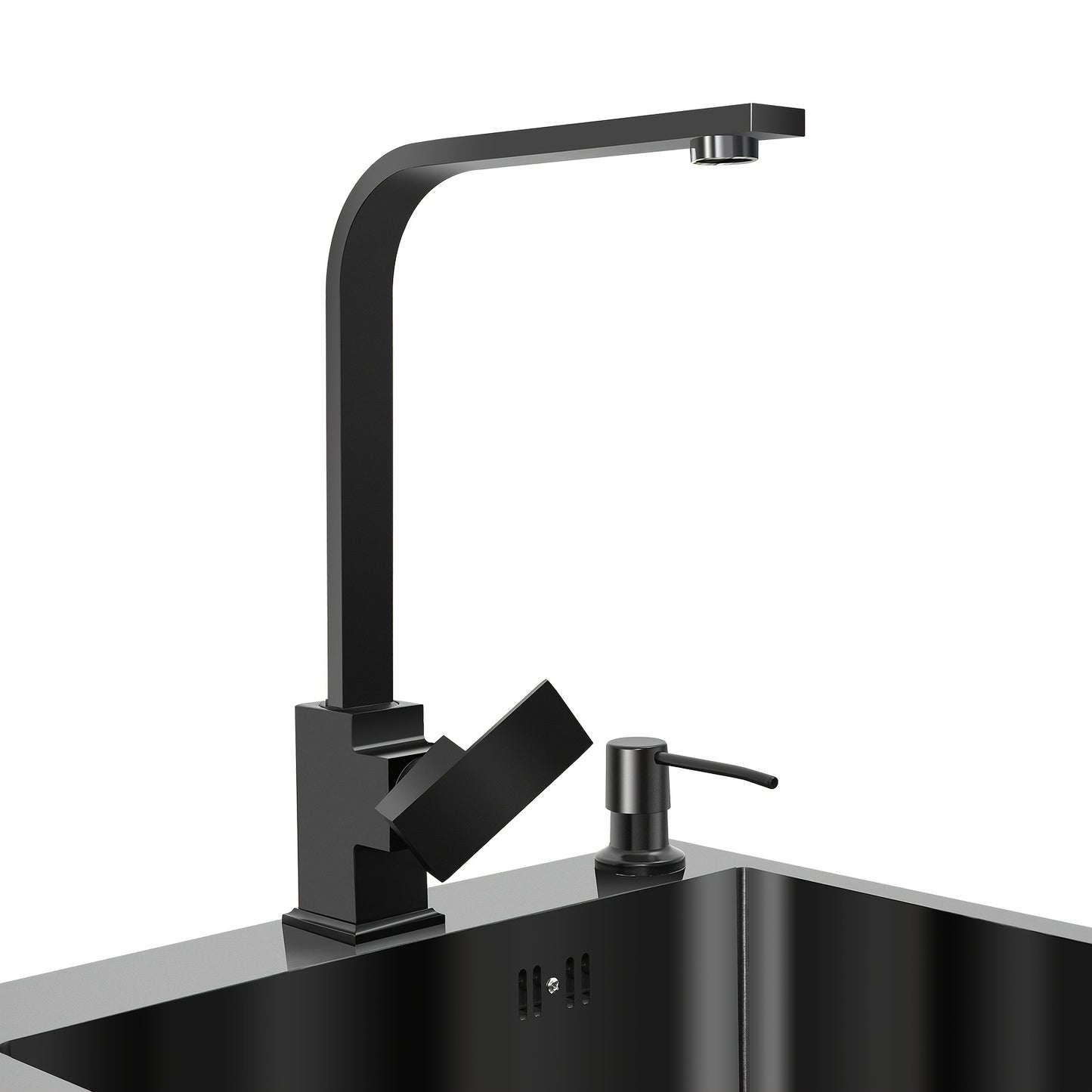 Keukenspoelbak – Spoelbak – Gootsteen – Wasbak – Inbouwspoelbak – Roestvrijstaal 201 – 360° Draaibare Kraan – 40x45 cm
