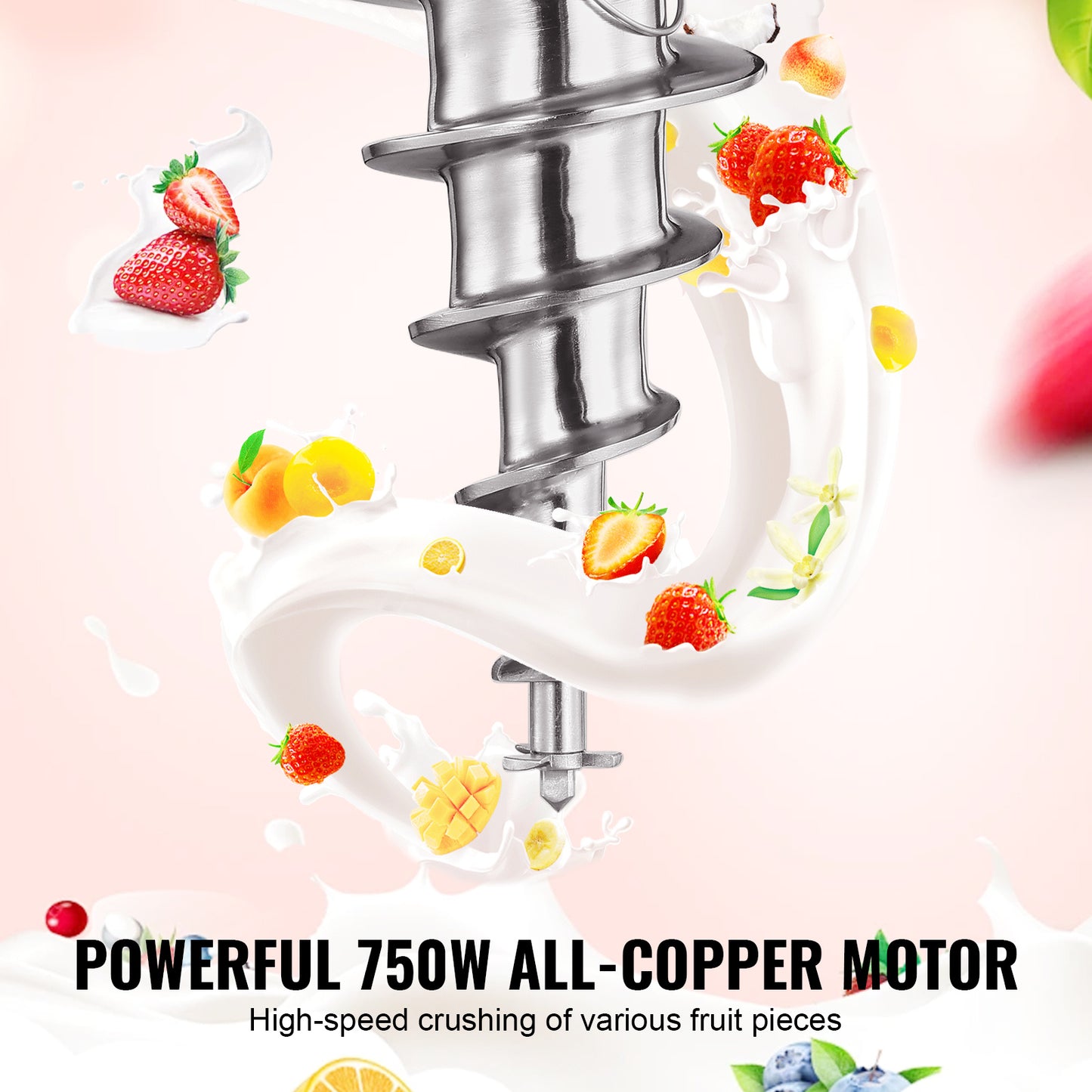 IJsblender – Milkshakemixer – Smoothiemaker – IJsjesmaker – Frozen Yogurt Mixer – Roestvrij Staal 304 – 750W Motor – 2 x 5 Liter Mengbekers