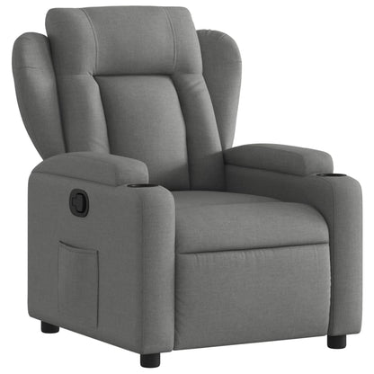 Relaxstoel – Relaxfauteuil – Fauteuil – Loungestoel – Zitstoel – Handmatig Verstelbaar Tot 135 Graden – Donkergrijze Ademend Stof