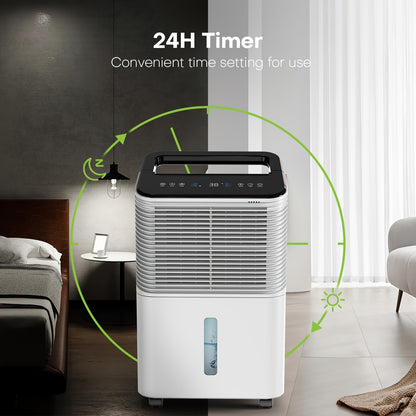 Ontvochtiger – Luchtontvochtiger – Dehumidifier – Vochtvreter – Vochtverwijderaar – Voor ruimtes tot 30 m² – Tot 16 Liter Per Dag
