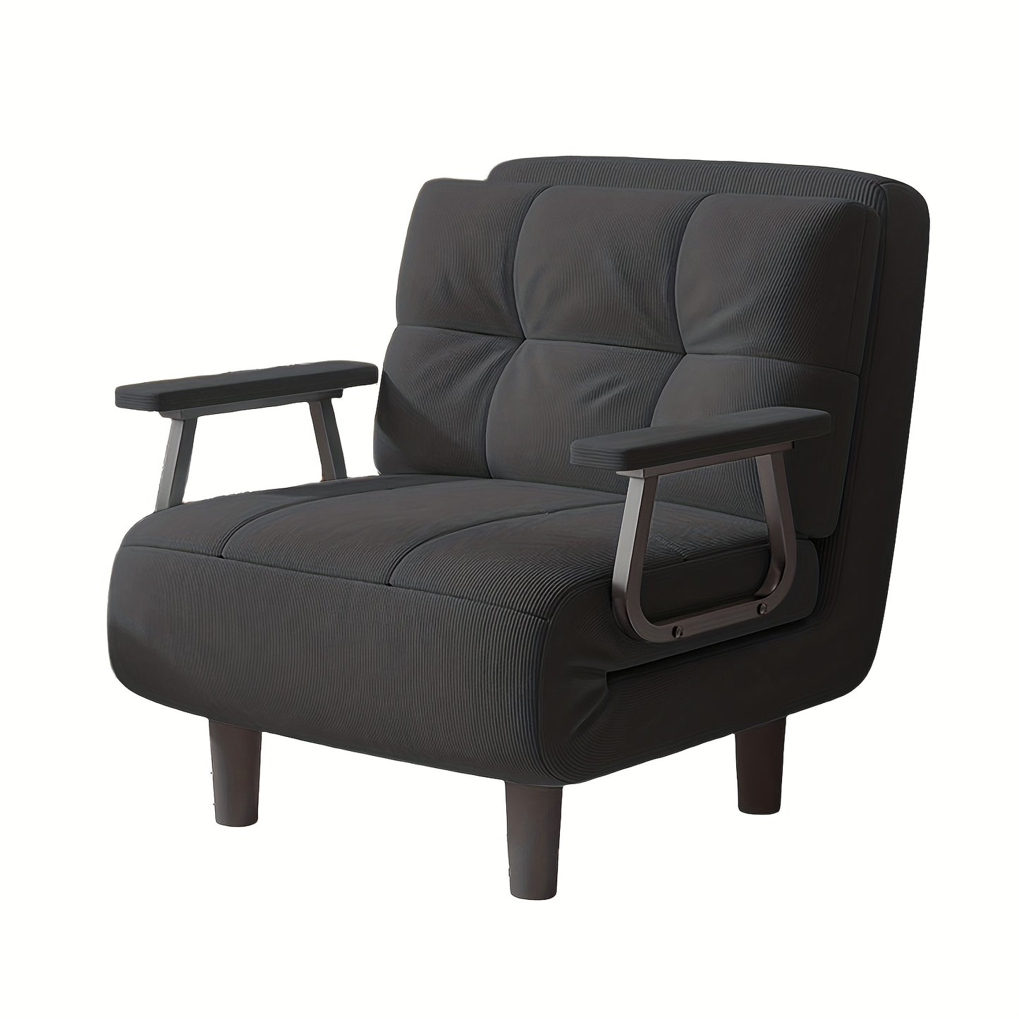Multifunctionele Stoel – Inklapbare Stoel – Relaxstoel – Ligstoel – Logeerbed – Verstelbare Rugleuning – Stevig Metalen Frame – Classic Grijs