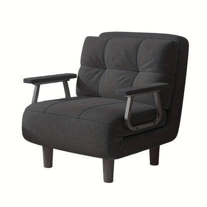 Multifunctionele Stoel – Inklapbare Stoel – Relaxstoel – Ligstoel – Logeerbed – Verstelbare Rugleuning – Stevig Metalen Frame – Classic Grijs