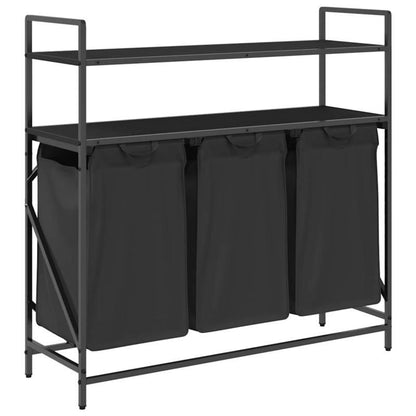 Wasbakje – Wastafel – Waskom – Spoelbak – Haarwasbak – 3-Vaks Wasmiddel Organizer – Dubbele Reken – Stevige Mesh Zakken – Klassiek Zwart