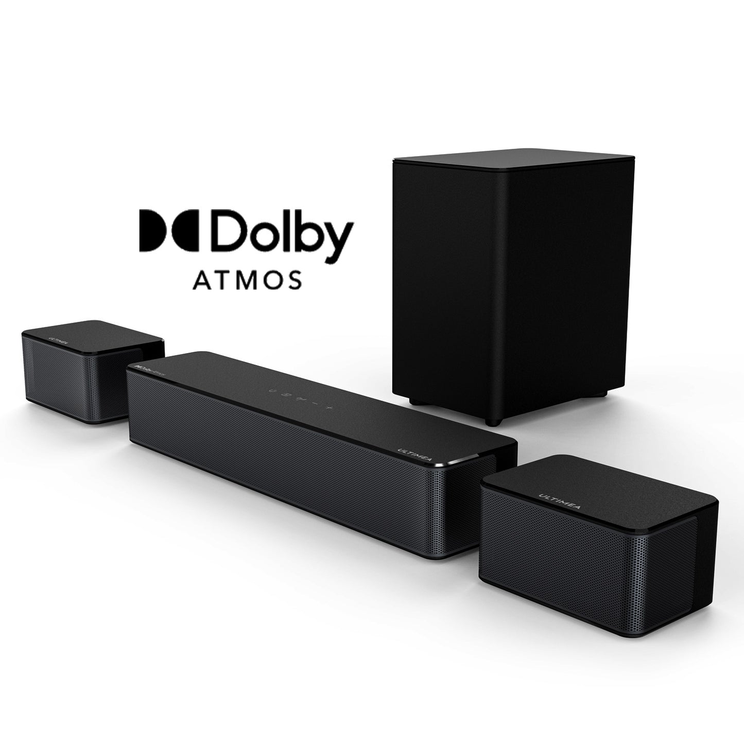 Soundbar – Surround Sound Systeem – Home Cinema Speaker – Draadloze Subwoofer – Achterluidsprekers – 410W Vermogen – Dolby Atmos & HD eARC