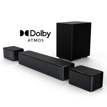 Soundbar – Surround Sound Systeem – Home Cinema Speaker – Draadloze Subwoofer – Achterluidsprekers – 410W Vermogen – Dolby Atmos & HD eARC