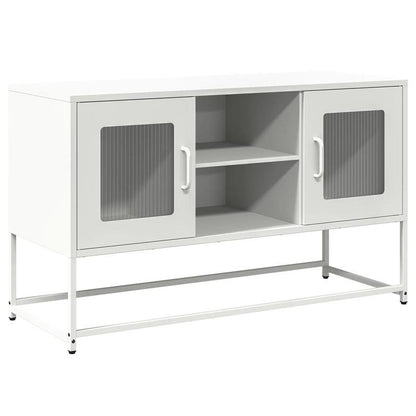Mobile TV White 100.5x39x60.5 cm in Steel Practical Removable