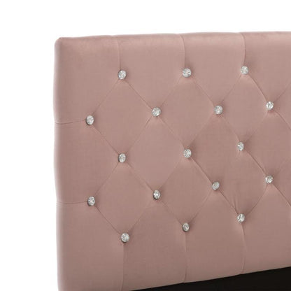 Bedframe 90x200 cm – Bedombouw – Bedbodem – Slaapkamer Meubel – Ledikant – Roze Velvet – Comfortabel Slapen – Eenvoudige Montage