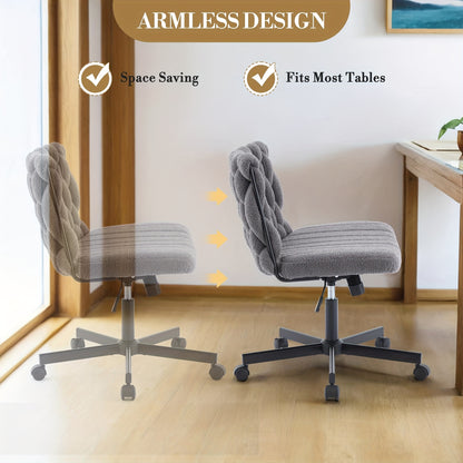 Roze Bureaustoel – Kantoorstoel – Werkstoel – Studeerstoel – Draaistoel – Ergonomisch Ontwerp – Ruime Zitting 65 cm – 5 Wielen Mobiel