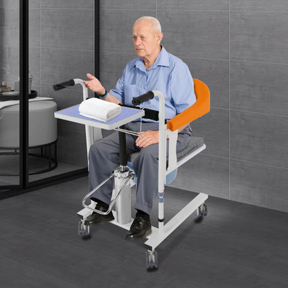 Stoelverhoger – Zitverhoger – Booster Seat – Verhoogkussen – Zitkussen – Compact – Transparant Acryl – Zonder Elektriciteit – Oranje Variant