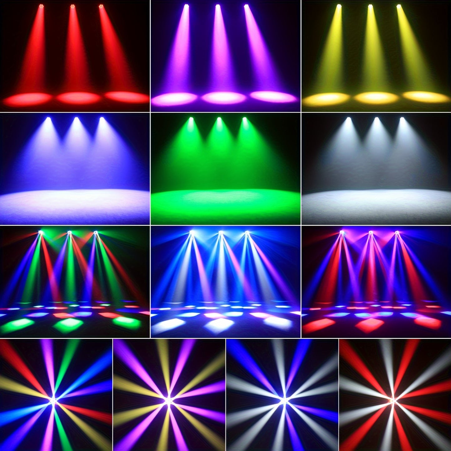 LED Moving Head Beam – DJ Licht – Stage Verlichting – Party Spot – RGBW Kleurensturing – 7x50W, DMX512 Controle