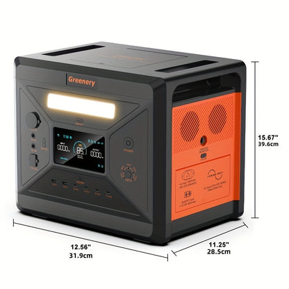 Zonnegenerator – Draagbare Stromgenerator – Powerstation – Noodstroomvoorziening – Camping Energiebron – 2500W Vermogen – 2304Wh Batterijcapaciteit