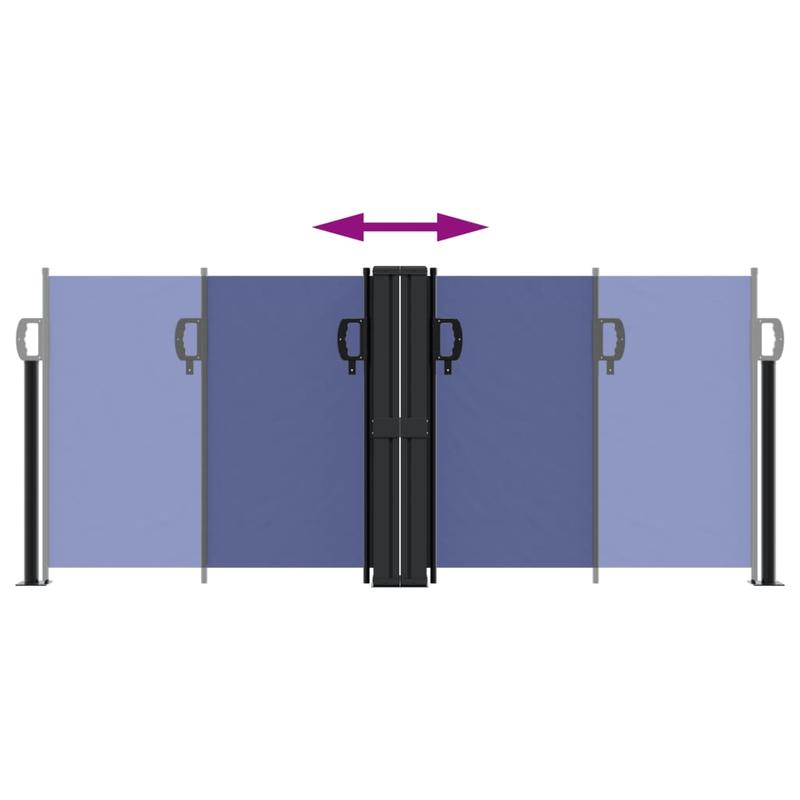 Retractable Windscreen 100X600 Cm Blue