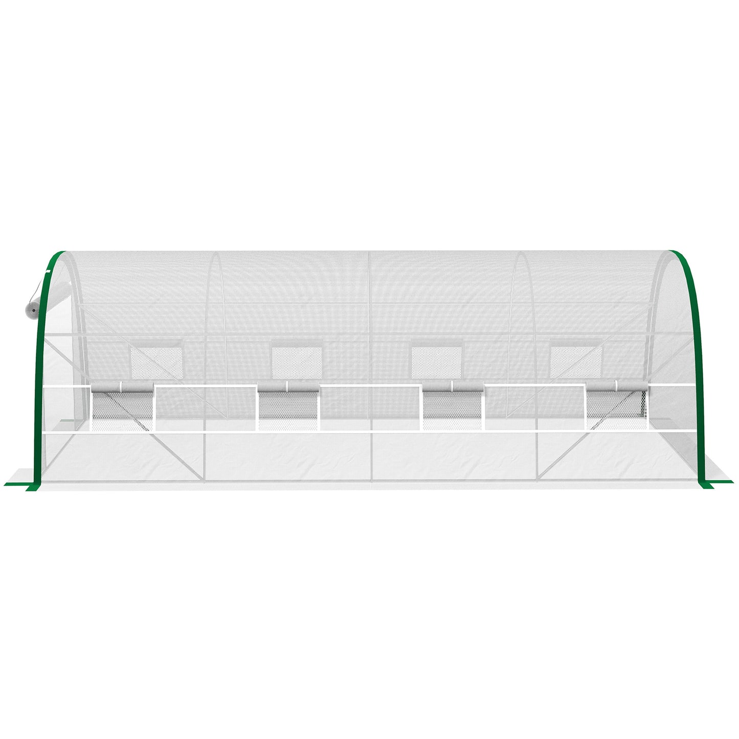 Kas – Tuinkas – Serre – Tunnelkas – Kweekkas – 18 m² – 24 mm Stalen Frame – PE Doek Met Rasterstructuur