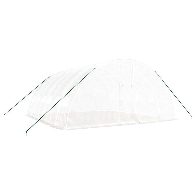 Kas – Tuinkas – Kweekkas – Broeikas – Glazen Kas – Wit Stalen Frame – 36 m² Ruimtelijk – 6x6x2,85 Meter Hoog