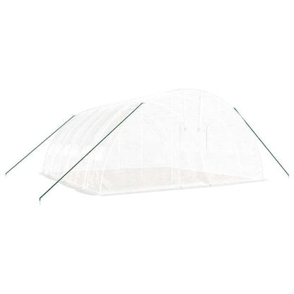 Kas – Tuinkas – Kweekkas – Broeikas – Glazen Kas – Wit Stalen Frame – 36 m² Ruimtelijk – 6x6x2,85 Meter Hoog