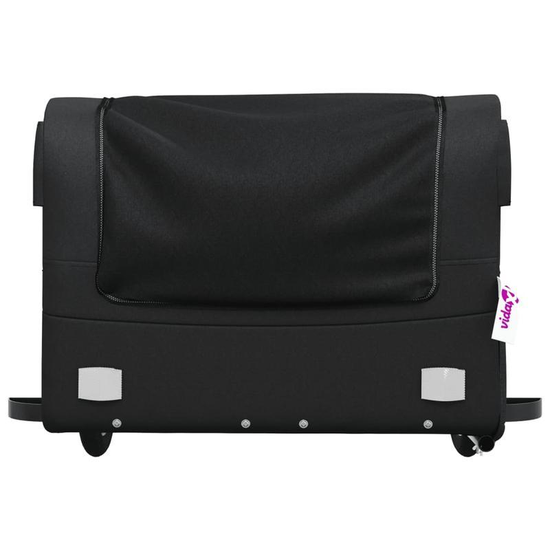 Fietskar Zwaar Beladen – Fietstrailer Cargo – Bakfiets Aanhanger – Transportkar Fiets – Cargo Carrier – 45 kg Capaciteit – Duurzaam Denim Frame – Ruime Opbergruimte – Zwart