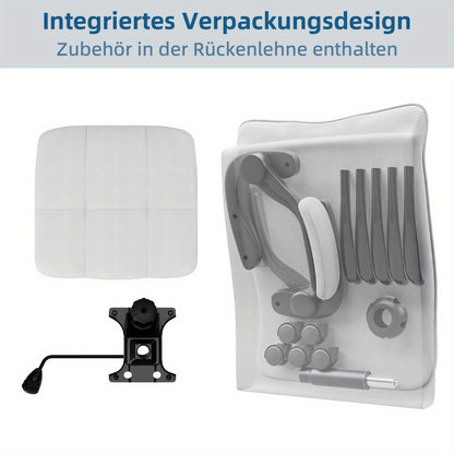 Gamingstoel – Gamestoel – Bureaustoel – Gaming Chair – Game Stoel – Ergonomisch Ontwerp – Verstelbare Hoofdsteun & Lendensteun – Zwart / Grijs – Max. Belastbaar 150 kg