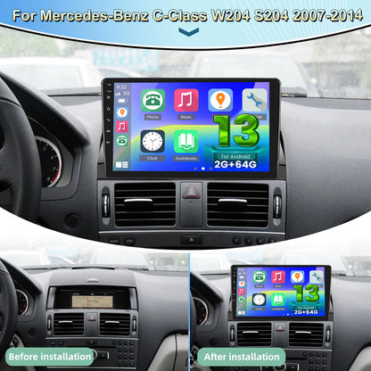 Android 13 Autoradio – Multimedia Systeem – In-Car Entertainment – Dashboard Unit – Car Stereo – 9 Inch Touchscreen – Draadloze CarPlay & Android Auto – Inclusief Achteruitrijcamera Met Microfoon - QUORE